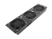 Модуль вентиляторный, 3 вентилятора с терморегулятором 3U, чёрный, R-FAN-3T-3U-9005