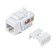 Cabeus KJ-RJ45-Cat.6-90 Вставка Keystone Jack RJ-45, категория 6, заделка тип 110, белая