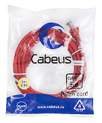 Cabeus PC-UTP-RJ45-Cat.5e-3m-RD Патч-корд UTP, категория 5e, 3 м, неэкранированный, красный