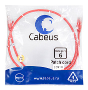 Cabeus PC-UTP-RJ45-Cat.6-1m-RD Патч-корд UTP, категория 6, 1 м, неэкранированный, красный