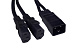 Cabeus PC-IEC20-2xIEC13-1.5-0.3M Кабель питания (C20 - 2xC13) (3x1.5), черный, 0.3 м