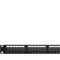 SYSMATRIX 5PP2402U106 Патч-панель UTP, 19", 24 порта RJ45, cat.5e, 1U