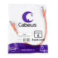 Cabeus PC-UTP-RJ45-Cat.6-0.5m-OR-LSZH Патч-корд U/UTP, категория 6, 2xRJ45/8p8c, неэкранированный, оранжевый, LSZH, 0.5м