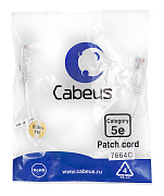 Cabeus PC-UTP-RJ45-Cat.5e-0.3m-WH Патч-корд UTP, категория 5e, 0.3 м, неэкранированный, белый