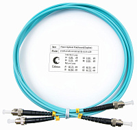 Cabeus FOP-50-ST-ST-1,5m Шнур оптический duplex ST-ST 50/125 mm OM3 1,5м LSZH