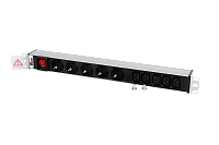 ЦМО R-10-5S-5C13-V-440-Z Блок розеток Rem-10 без шнура с выкл., 5 Sсhuko, 5 IEC 60320 C13, вход IEC 60320 C14, 10A, алюм., 19", R-10-5S-5C13-V-440-Z