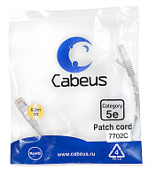 Cabeus PC-FTP-RJ45-Cat.5e-0.3m Патч-корд FTP, категория 5e, 0.3 м, экранированный, серый