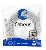 Cabeus PC-FTP-RJ45-Cat.6-10m-LSZH Патч-корд FTP, категория 6, F/UTP экранированный, LSZH, 10 м, серый