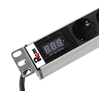 ЦМО R-32-24S-Am-1820-K Верт. блок розеток Rem-32 с амп., 24 Schuko, 32А, алюм., 42-48U, колодка, R-32-24S-Am-1820-K