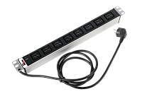 ЦМО R-16-8C19-I-440-3 Блок розеток Rem-16 с инд., 8 IEC 60320 C19, 16A, алюм., 19", шнур 3 м. R-16-8C19-I-440-3