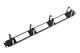 ЦМО ГКО-О-4.62-9005 Органайзер кабельный горизонтальный с окнами 19" 1U, 4 кольца, цвет черный