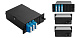 Cabeus FO-4K-3QLC/U-1MPO/A(m)-SM(A1)-BK-T Оптическая кассета в сборе, розетки LC/SM-quad - 3шт. - MPO/APC - 1шт., гидра MPO/APC Male - 12LC/UPC - 1шт., SM(G.652.D), черная