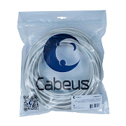 Cabeus UTP-4P-Cat.6-SOLID-LSZH-WH-25 Кабель витая пара UTP (U/UTP), категория 6, 4 пары (23 AWG), одножильный, LSZH нг(А)-HF, белый (25 м)