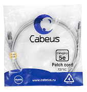 Cabeus PC-FTP-RJ45-Cat.5e-1.5m Патч-корд FTP, категория 5e, 1.5 м, экранированный, серый