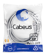 Cabeus PC-FTP-RJ45-Cat.5e-5m Патч-корд FTP, категория 5е, 5 м, экранированный, серый