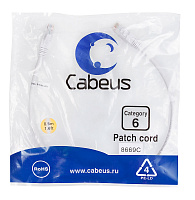Cabeus PC-UTP-RJ45-Cat.6-0.5m-WH Патч-корд UTP, категория 6, 0.5 м, неэкранированный, белый