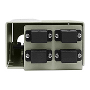 Cabeus FO-WL-4-SC/DLC-y-T Кросс оптический настенный, до 4 портов SC(DLC), ложемент - 1шт., серый