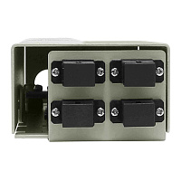 Cabeus FO-WL-4-SC/DLC-y-T Кросс оптический настенный, до 4 портов SC(DLC), ложемент - 1шт., серый