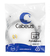Cabeus PC-UTP-RJ45-Cat.5e-1m-LSZH Патч-корд UTP, категория 5e, 1 м, LSZH, неэкранированный, серый