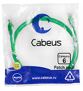 Cabeus PC-UTP-RJ45-Cat.6-1.5m-GN Патч-корд UTP, категория 6, 1,5 м, неэкранированный, зеленый