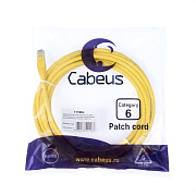 Cabeus PC-UTP-RJ45-Cat.6-5m-YL-LSZH Патч-корд U/UTP, категория 6, 2xRJ45/8p8c, неэкранированный, желтый, LSZH, 5м