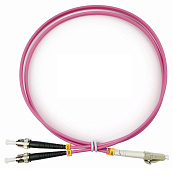 Cabeus FOP-50-OM4-LC-ST-1,5m Шнур оптический duplex LC-ST 50/125 mm OM4 1,5м LSZH