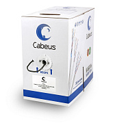 Cabeus UTP-4P-Cat.5e-SOLID-LSZH-BK Кабель витая пара UTP (U/UTP), категория 5e, 4 пары (24 AWG), одножильный, черный, LSZH, нг(А)-HF, (305 м), системная гарантия 25 лет.