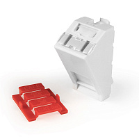 Cabeus FP-A-22,5-1M Вставка 45x22,5 (Mosaic) для 1 модуля формата Keystone Jack, угловая