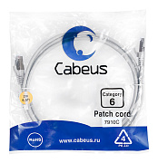 Cabeus PC-FTP-RJ45-Cat.6-2m-LSZH Патч-корд FTP, категория 6, F/UTP экранированный, LSZH, 2 м, серый