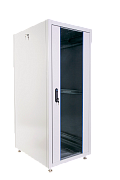Шкаф телекоммуникационный напольный ЭКОНОМ 30U (600 × 600) дверь стекло, дверь металл, ШТК-Э-30.6.6-13АА