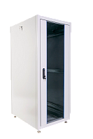 Шкаф телекоммуникационный напольный ЭКОНОМ 30U (600 × 1000) дверь стекло, дверь металл, ШТК-Э-30.6.10-13АА