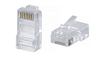 Cabeus 8P8C Разъем RJ-45 под витую пару, категория 5e, универсальный (для одножильного и многожильного кабеля)