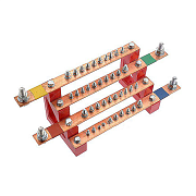 Cabeus CGB-БШ4-3.25-11 Блок медных шин 3х25 мм 4 полюса по 11 присоединений, ширина 395 мм, 400 А