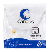 Cabeus PC-UTP-RJ45-Cat.6-0.3m-WH Патч-корд UTP, категория 6, 0.3 м, неэкранированный, белый