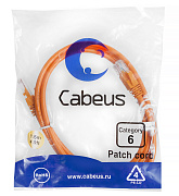 Cabeus PC-UTP-RJ45-Cat.6-1.5m-OR Патч-корд U/UTP, категория 6, 2xRJ45/8p8c, неэкранированный, оранжевый, PVC, 1.5м