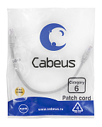 Cabeus PC-UTP-RJ45-Cat.6-0.3m Патч-корд UTP, категория 6, 0.3 м, неэкранированный, серый