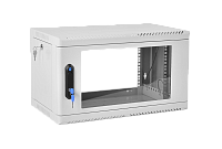 Шкаф телекоммуникационный настенный сварной 6U (600 × 530) съёмные стенки, дверь стекло, ШРН-6.500