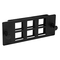 Cabeus FO-FP-4K-6KJ-BK-T Модуль до 6 портов, для модулей Keystone Jack, черный (пустой)