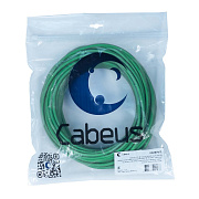 Cabeus FTP-4P-Cat.5e-SOLID-LSLTx-GN-25 Кабель витая пара экранированная FTP (F/UTP), категория 5e, 4 пары (24 AWG), одножильный, зеленый, экран - фольга, нг(А)-LSLTx, (25 м)