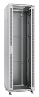 Cabeus SH-05C-42U60/100 Шкаф телекоммуникационный 19" напольный 42U 600x1000x2055mm (ШхГхВ) передняя стеклянная и задняя сплошная металлическая двери, ручка с замком, цвет серый (RAL 7035)