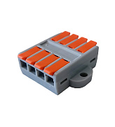 Cabeus MX662-4R Клемма соединительная универсальная проходная 4 полюса с рычагом 0,5-6,0 (1шт)