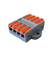 Cabeus MX662-4R Клемма соединительная универсальная проходная 4 полюса с рычагом 0,5-6,0 (1шт)