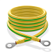 Cabeus GrW-4-700 Провод заземления медный желто-зеленый, кольцо-кольцо 0.70м, сечение  4 мм2 (без крепежа)