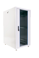 Шкаф телекоммуникационный напольный ЭКОНОМ 24U (600 × 600) дверь стекло, дверь металл, ШТК-Э-24.6.6-13АА