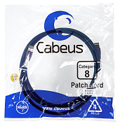 Cabeus PC-SSTP-RJ45-Cat.8-1.5m-LSZH Патч-корд S/FTP, категория 8 (40G, 2000 MHz), 2xRJ45/8p8c, экран