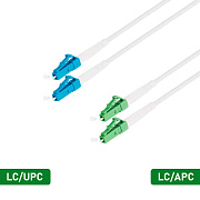 Cabeus FOP(d)-9-LC/APC-LC/UPC-0,5m Шнур оптический duplex LC/APC-LC/UPC 9/125 sm 0,5м LSZH