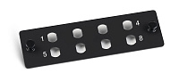 Cabeus FO-FP-8ST-BK Адаптерная панель на 8 ST(FC), цвет черный