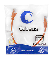 Cabeus PC-UTP-RJ45-Cat.5e-0.3m-OR Патч-корд UTP, категория 5e, 0.3 м, неэкранированный, оранжевый