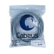 Cabeus UTP-4P-Cat.6-SOLID-LSZH-GY-25 Кабель витая пара UTP (U/UTP), категория 6, 4 пары (23 AWG), одножильный, LSZH нг(А)-HF, серый (25 м)