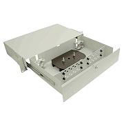 Cabeus ODF-19-4FP-32FC/ST/SC-K-T Кросс оптический стоечный выдвижной, с замком, 19, до 32 портов, серый